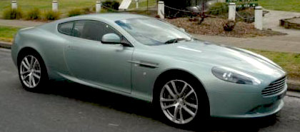 Green Aston Martin DB9